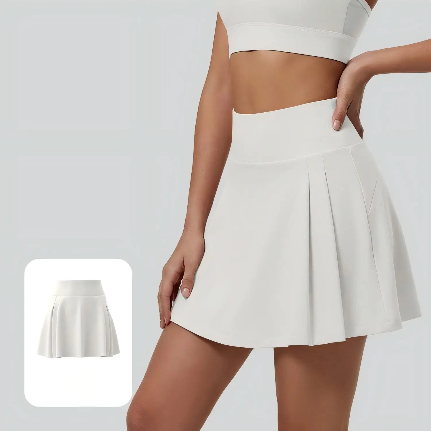 2026 summer new pleated skirt with pocket anti glare skirt, running tennis sports skirt, women's yoga fitness skirt, skirt pants