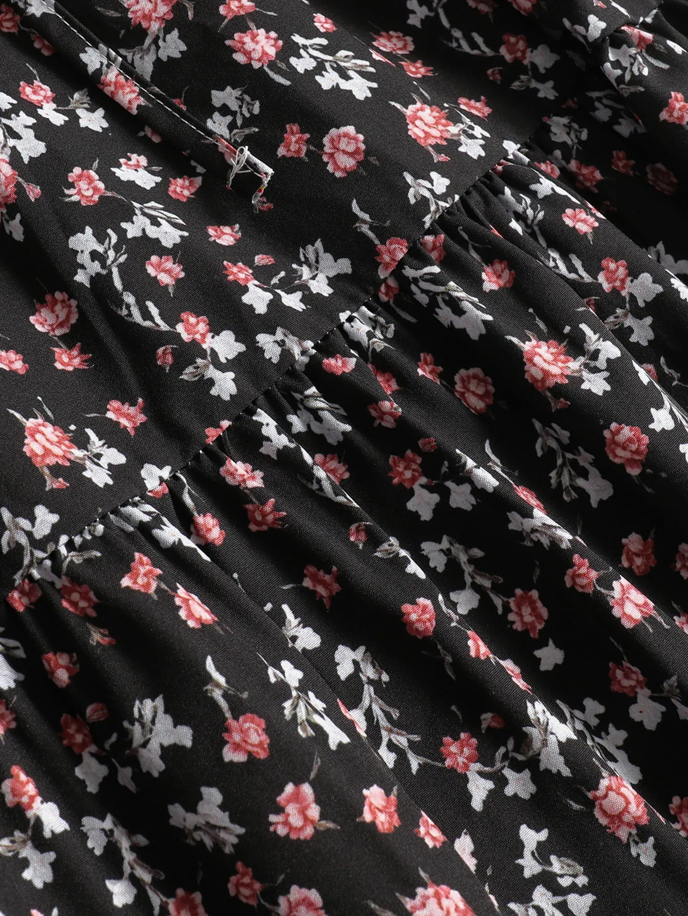 Women's Elastic High Waist Floral Midi Skirt,Vintage Chiffon Flared Long Skirt for Daily Casual Commute Vacation