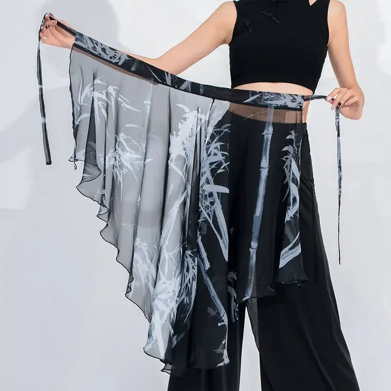 Chiffon Wrap Skirt Scarf - Sheer Sand Feel Flowy Dance Skirts for  Classical Dance, Modern Dance, Hip Scarf