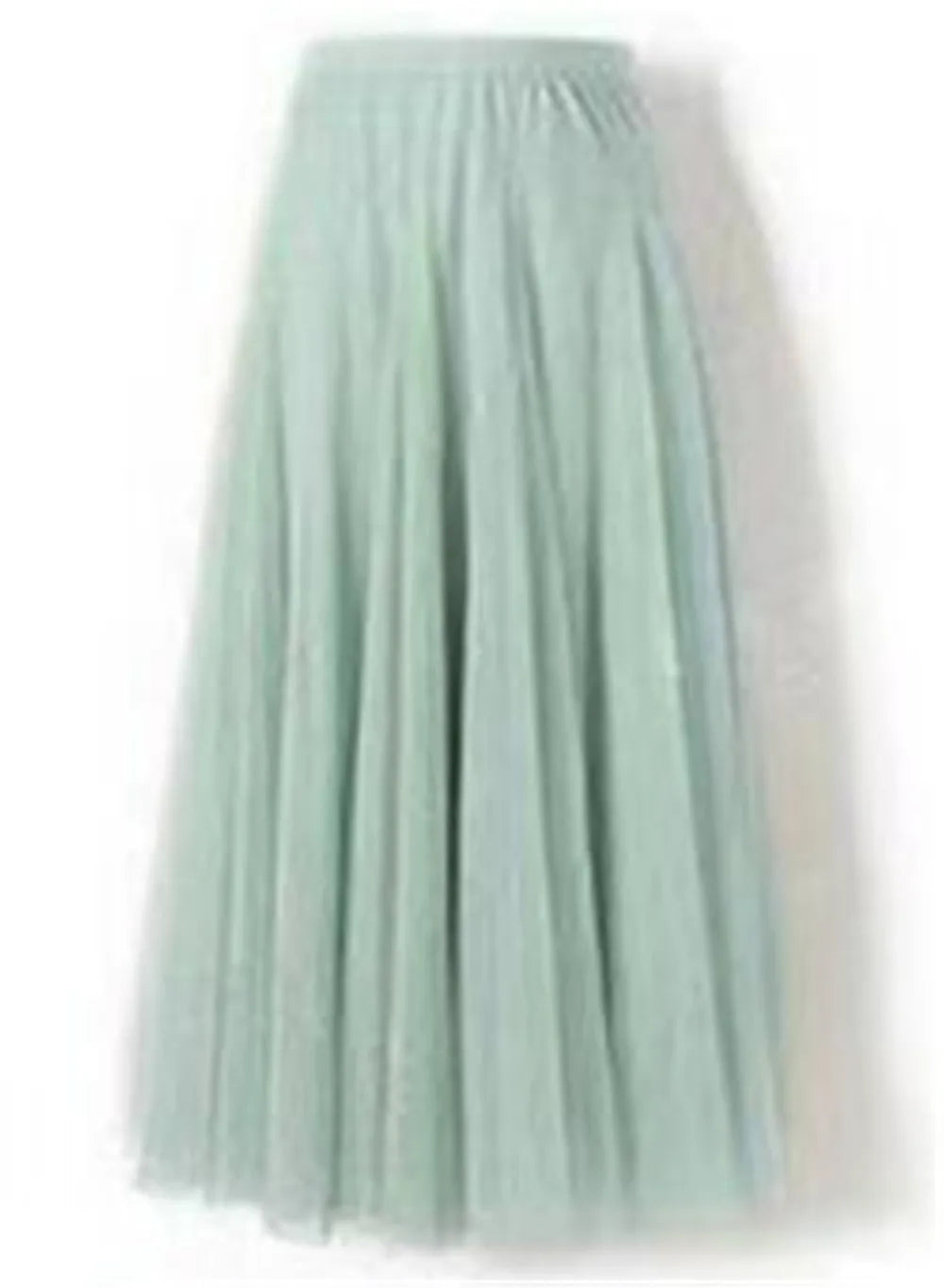 New Women Mesh Elastic Tutu Skirt Beach Spring Summer Korean High Waist Fashion Pleated Long Skirt Black White Tulle Skirts