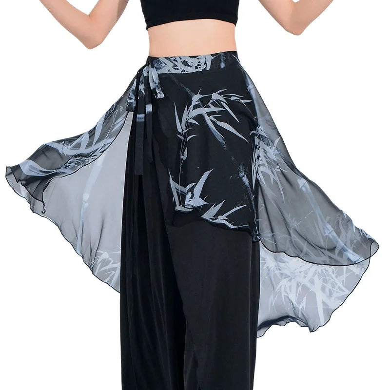 Chiffon Wrap Skirt Scarf - Sheer Sand Feel Flowy Dance Skirts for  Classical Dance, Modern Dance, Hip Scarf