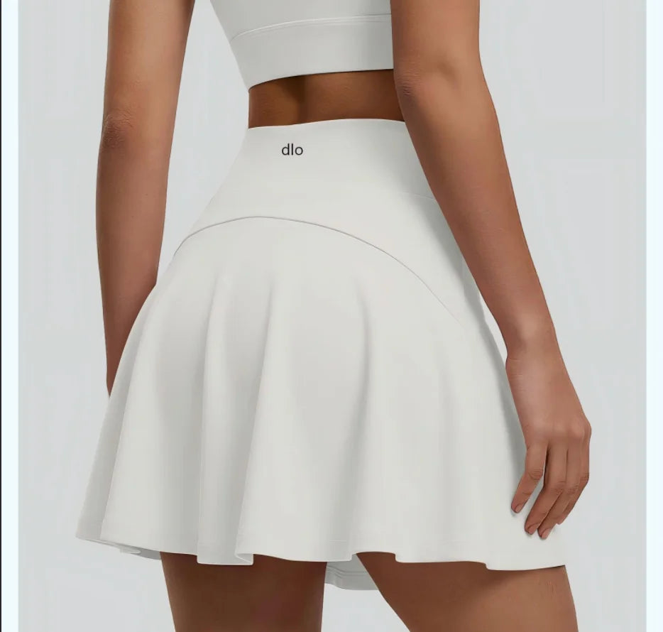 2026 summer new pleated skirt with pocket anti glare skirt, running tennis sports skirt, women's yoga fitness skirt, skirt pants